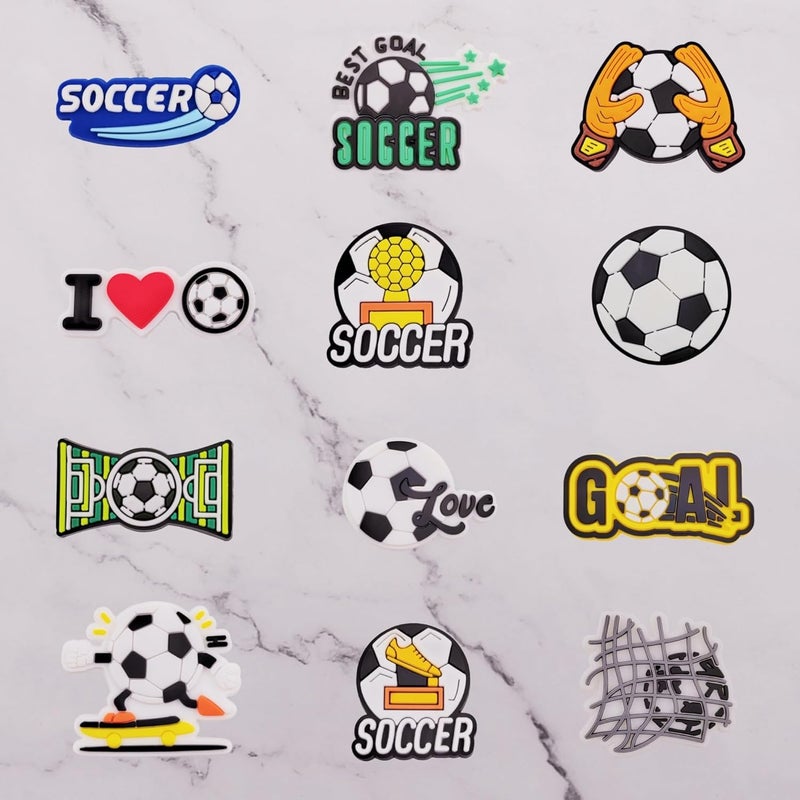 YMHOETS 25 30 Pieces Sports Shoe Charms for Boys Men Video Game Camping Fishing Clogs Shoe Decorations Charms Accessories for Kids Party Favor - Image 5